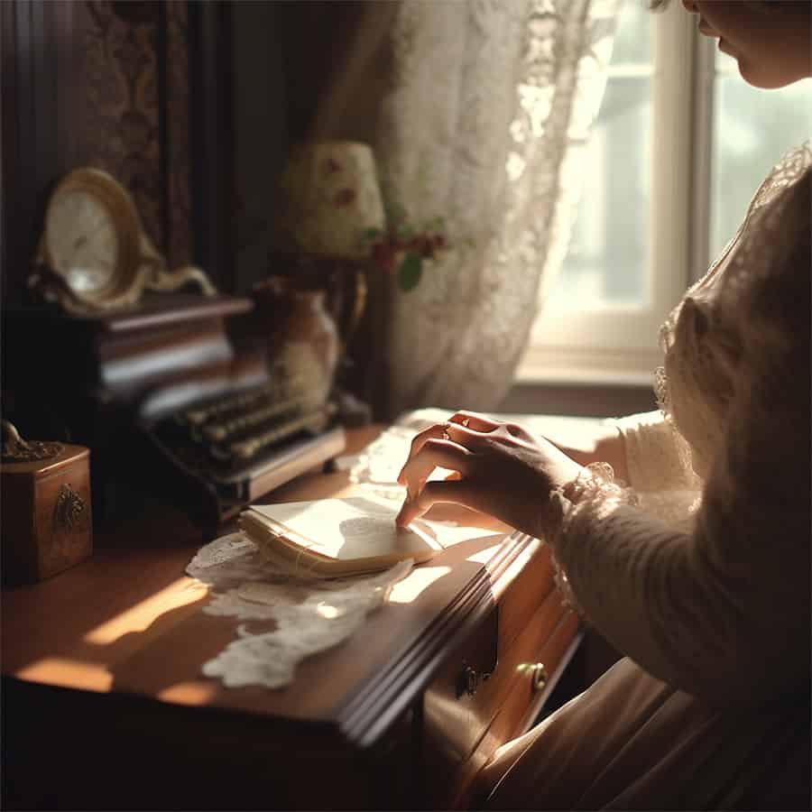 7 Compelling Reasons Why Good Manners Matter 1 importance of good manners- woman at her desk about write a thank you note