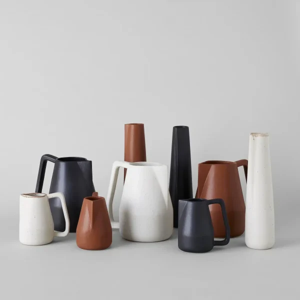 sustainable, handmade pitchers display
