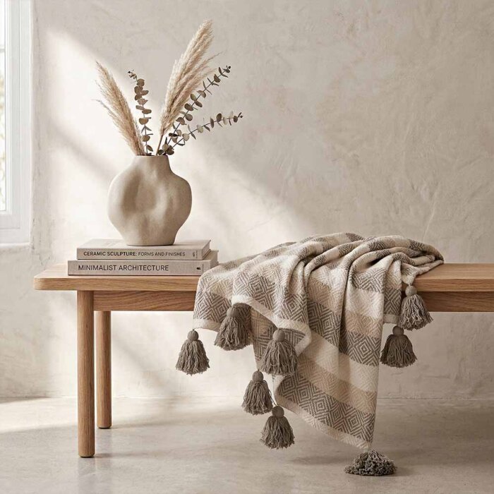 Throw Blanket with tassles