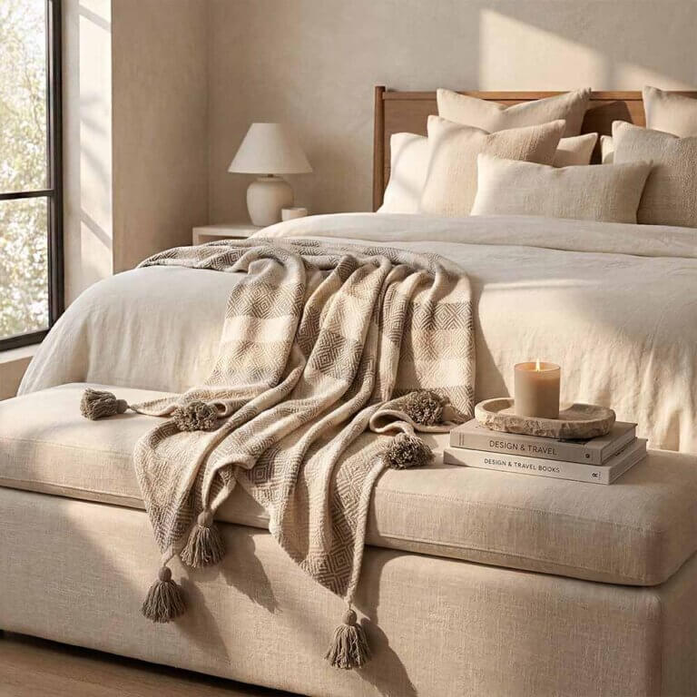 Sustainable Home Decor Brands: 15 Beautiful Eco-Friendly Brands to Know 6 striped blanket