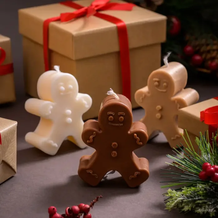gingerbread man candles