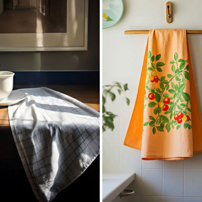 Tea Towel vs. Dish Towel: The 4 Must-Knows! 1 tea towel vs dish towel compare