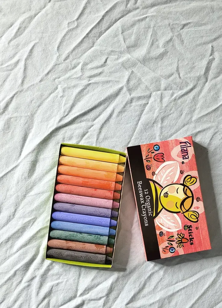 a full box of eco Non-Toxic Crayons For Toddlers