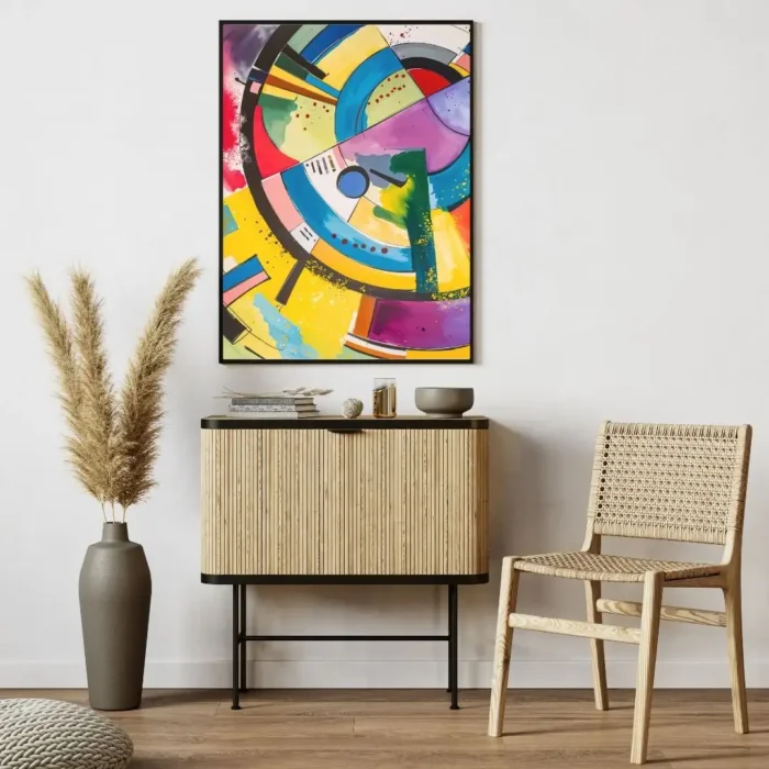 Bold Bauhaus Art Print lifestyle view. art of the wall