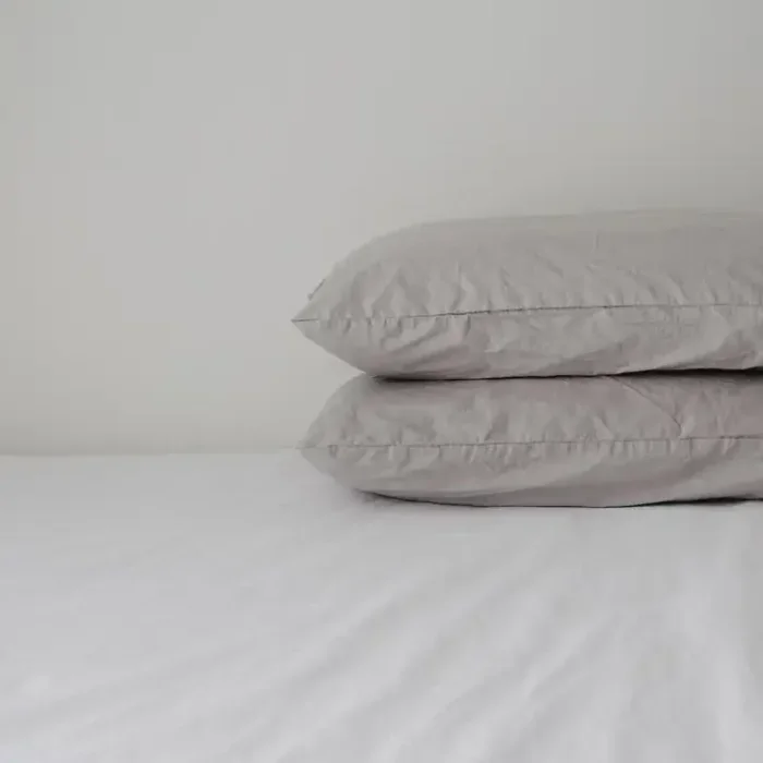 Grey cotton pillow cases set