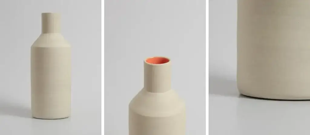 Natural Vase L Orange - Handmade Stoneware Flower Vase 5 a collage of Handmade Stoneware flower vase