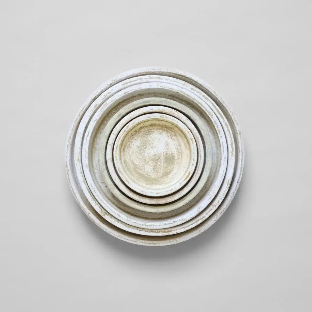 Handmade Weathered White Patina Tray for Planters 5 Handmade Weathered White Patina Tray for Planters