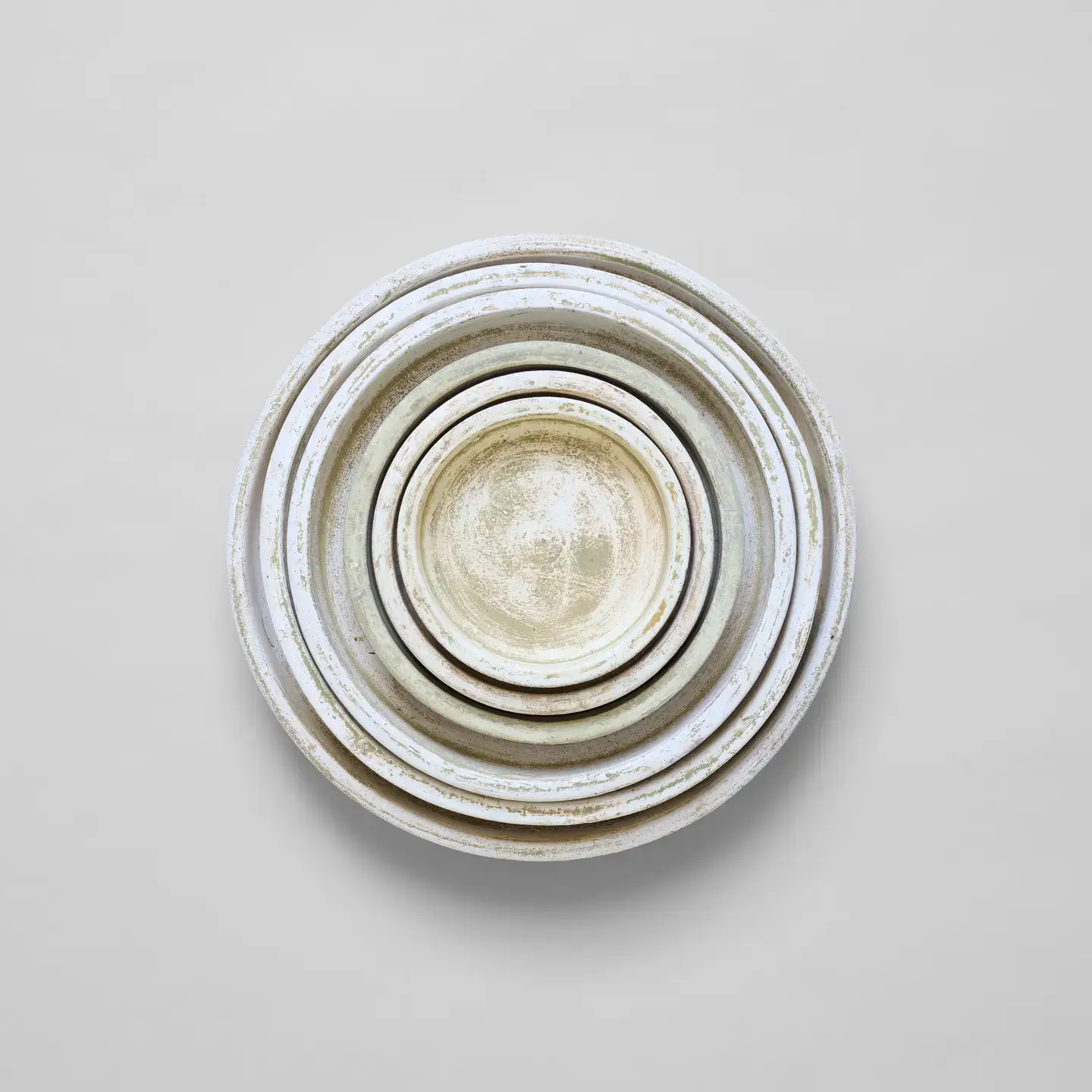 Handmade Weathered White Patina Tray for Planters 3 Handmade Weathered White Patina Tray for Planters