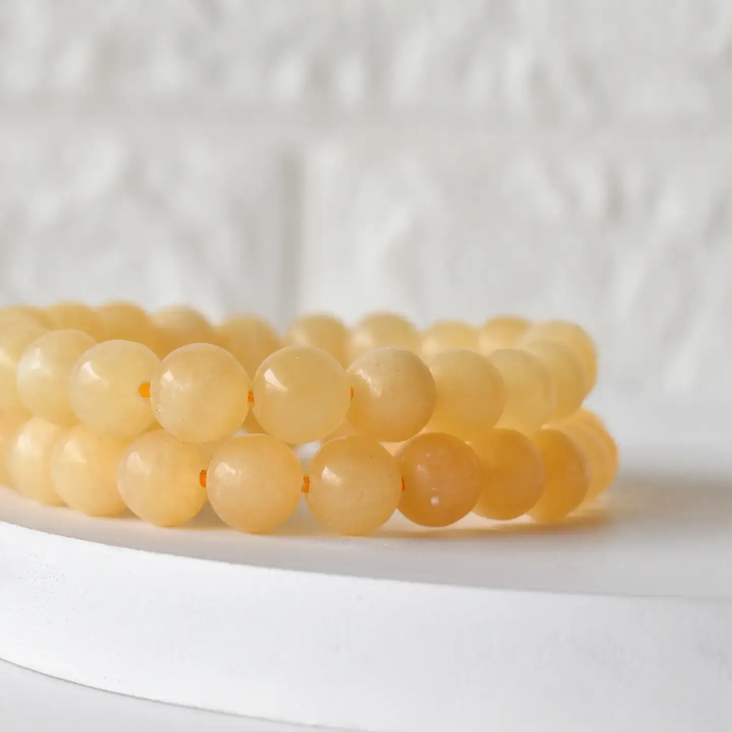 Honey Calcite Bracelet for Self-Discipline and Transformation - Set of 2 5 closeup bohemian style bracelet