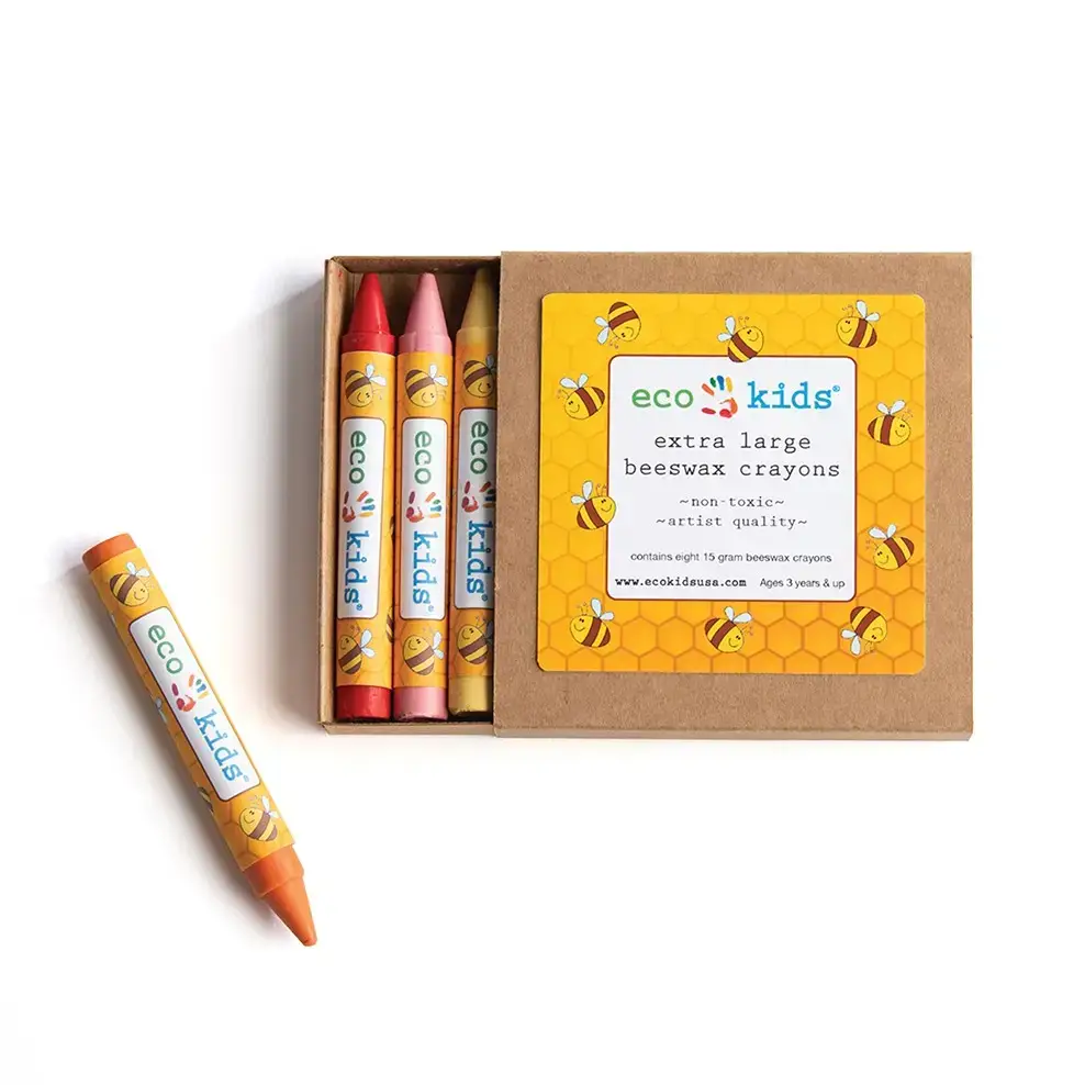 Eco Kids Beeswax Non-Toxic Crayons - Extra Large Case 3 Eco Kids Beeswax Non-Toxic Crayons in a Case - Perfect for young artists.