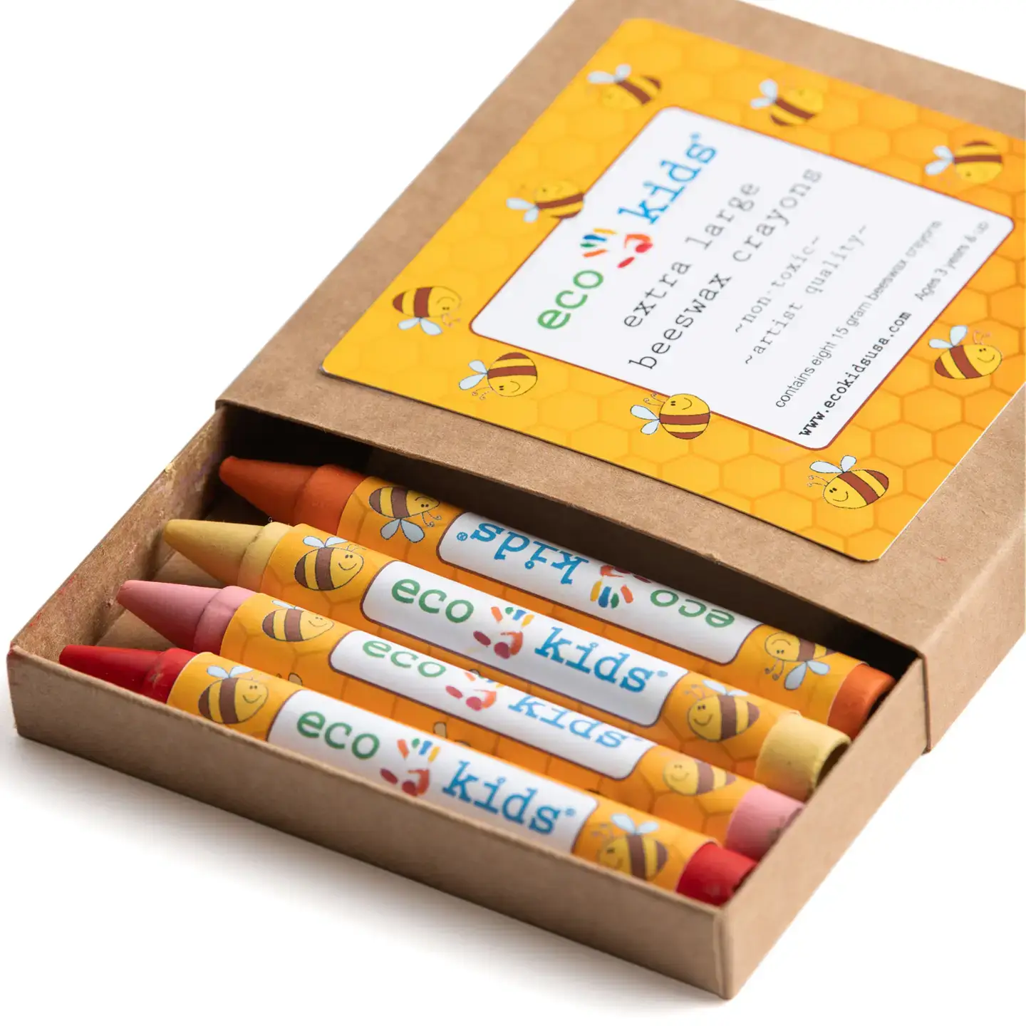 Eco Kids Beeswax Non-Toxic Crayons - Extra Large Case 4 Eco Kids Beeswax Non-Toxic Crayons - Extra Large, perfect for little hands.