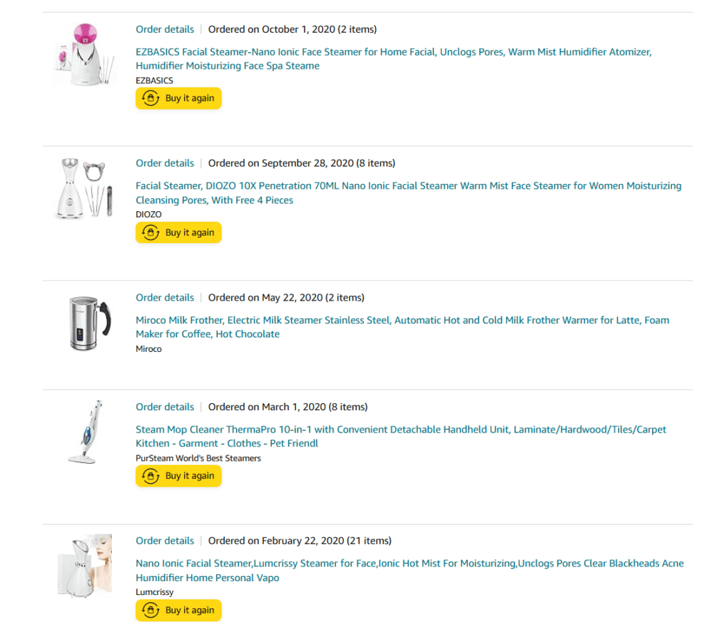 13 Best Self-Care Products Every Woman Needs: Your Ultimate Wellness Guide 3 some of my Facial steamer purchase history