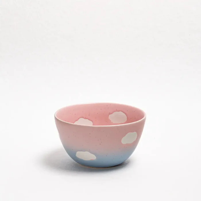 pink cereal bowls pink cereal bowl on white background