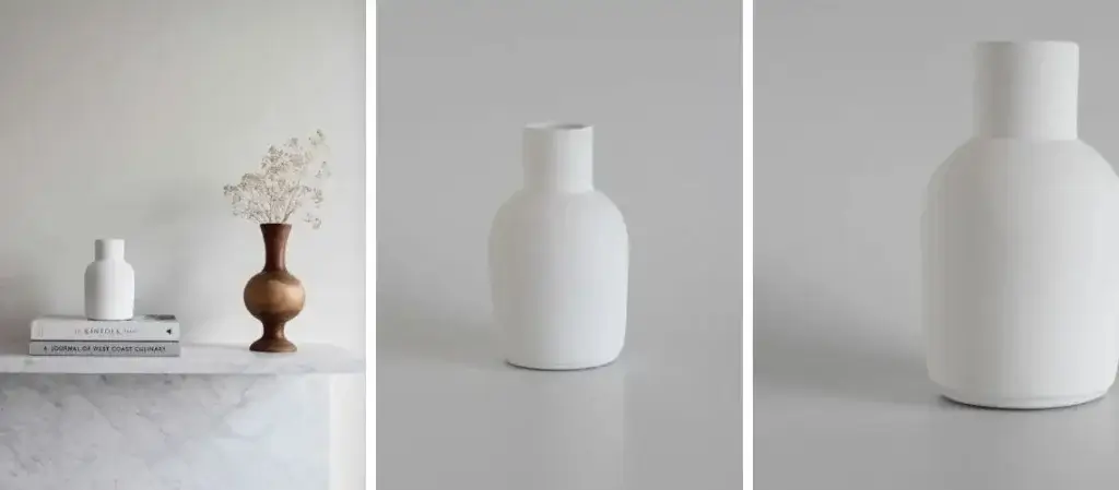 Aire Vase - Handmade White Flower Vase 6 a collage of Handmade flower vase