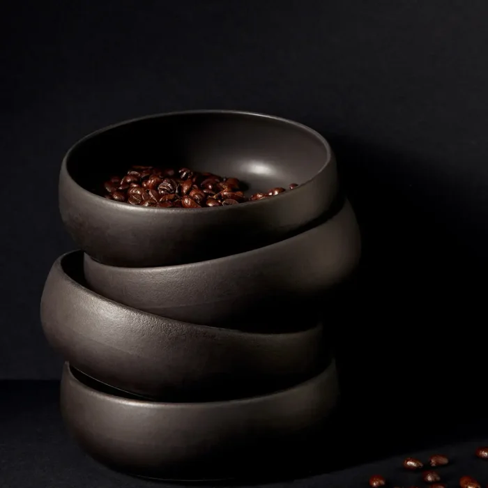 black ceramic Tapas Bowl Set