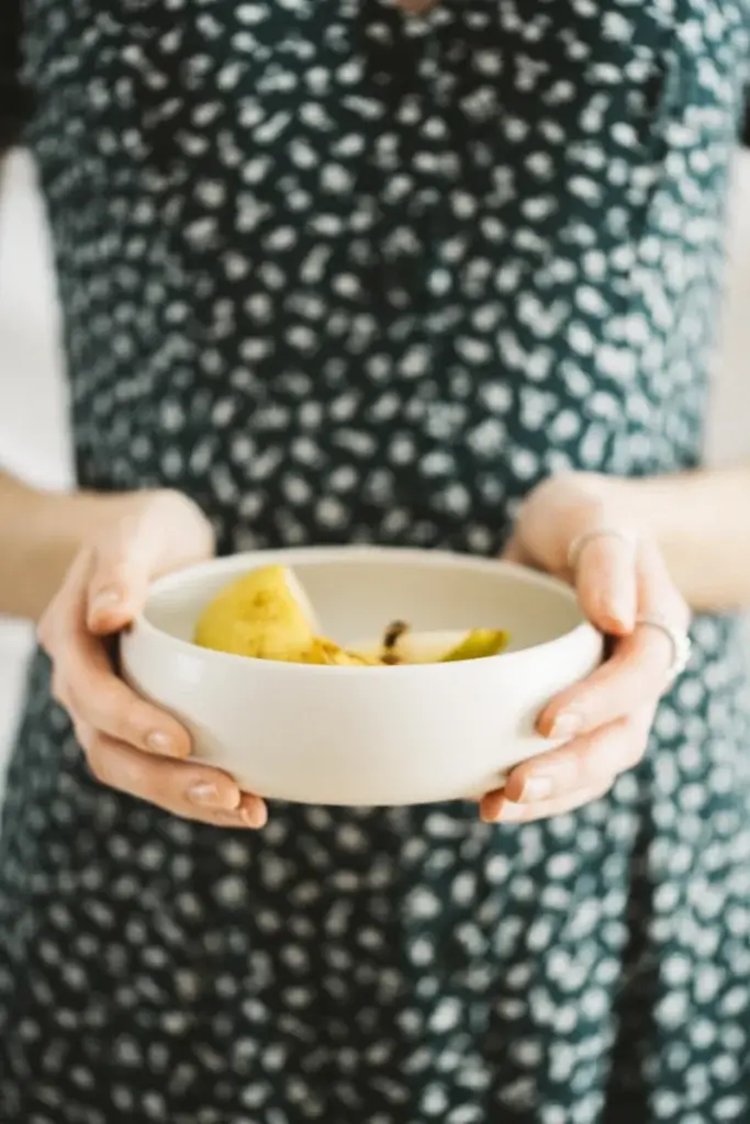 Stoneware Tapas Bowl Set of 4, Enameled Stoneware Bowls for Spanish Cuisine, Soup, Salad, Dessert, Lead-free 6 woman hands holing ceramic tapas bowls