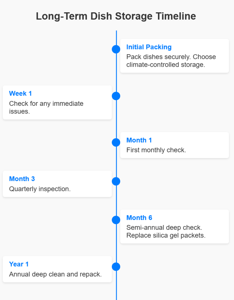 Moving Dishes: A Complete Guide to Packing dishes and Other Kitchenware Safely in 2024 4 Long-Term Dish Storage Timeline