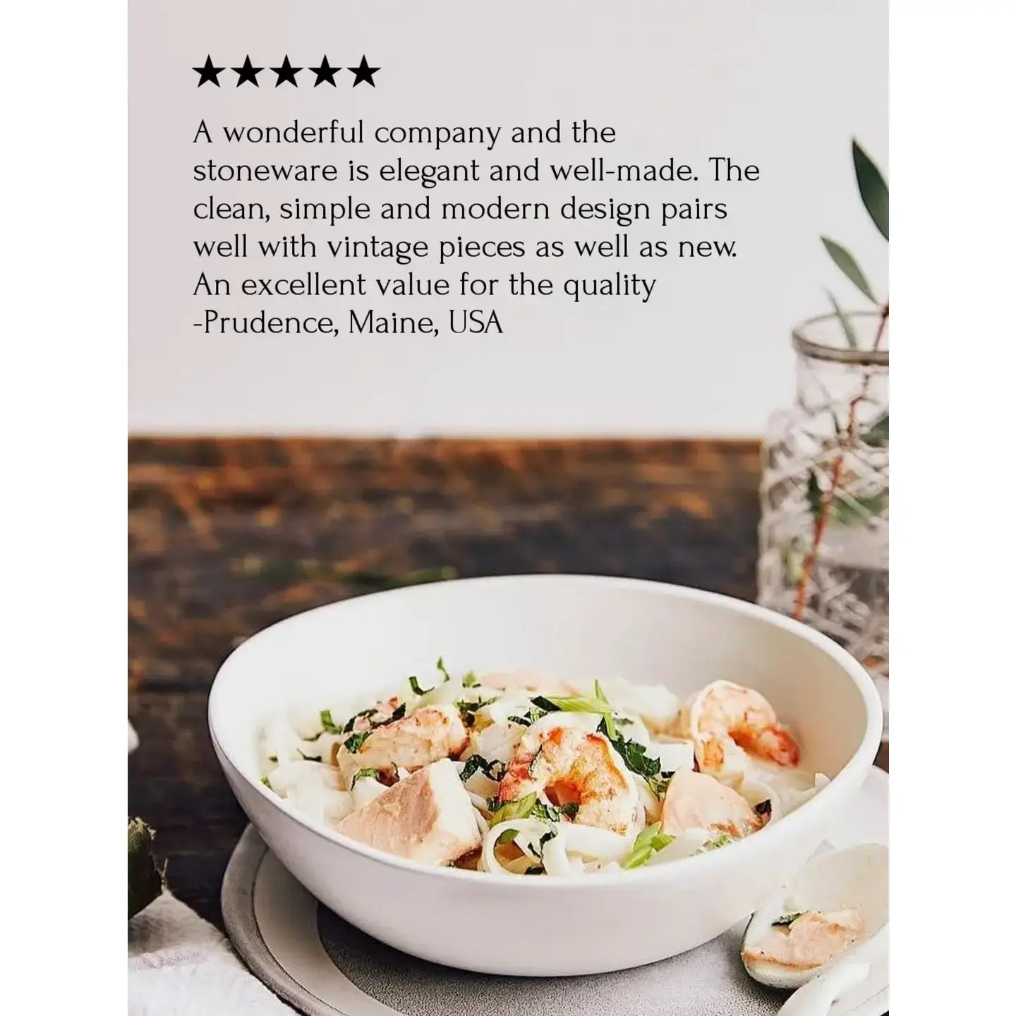 Dadasi Ceramic Soup Bowls Set of 4, 17oz Stoneware Bowls for Cereal, Salad, Pasta, Oatmeal, Lead-free, GHARYAN 4 large deep soup bowls. client testimonial