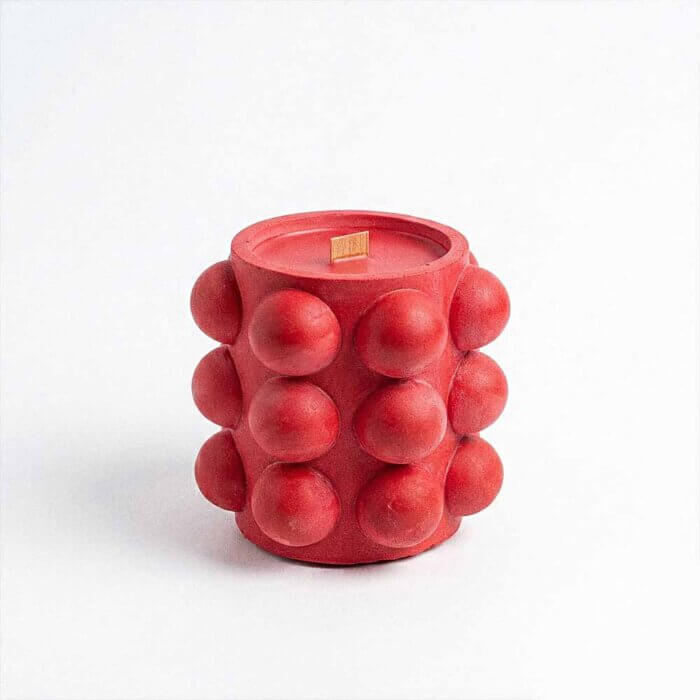 Luxury handmade Dragon's Blood candle — soy wax blend, wood wick crackle, vegan, 45-hour burn, made in King NC