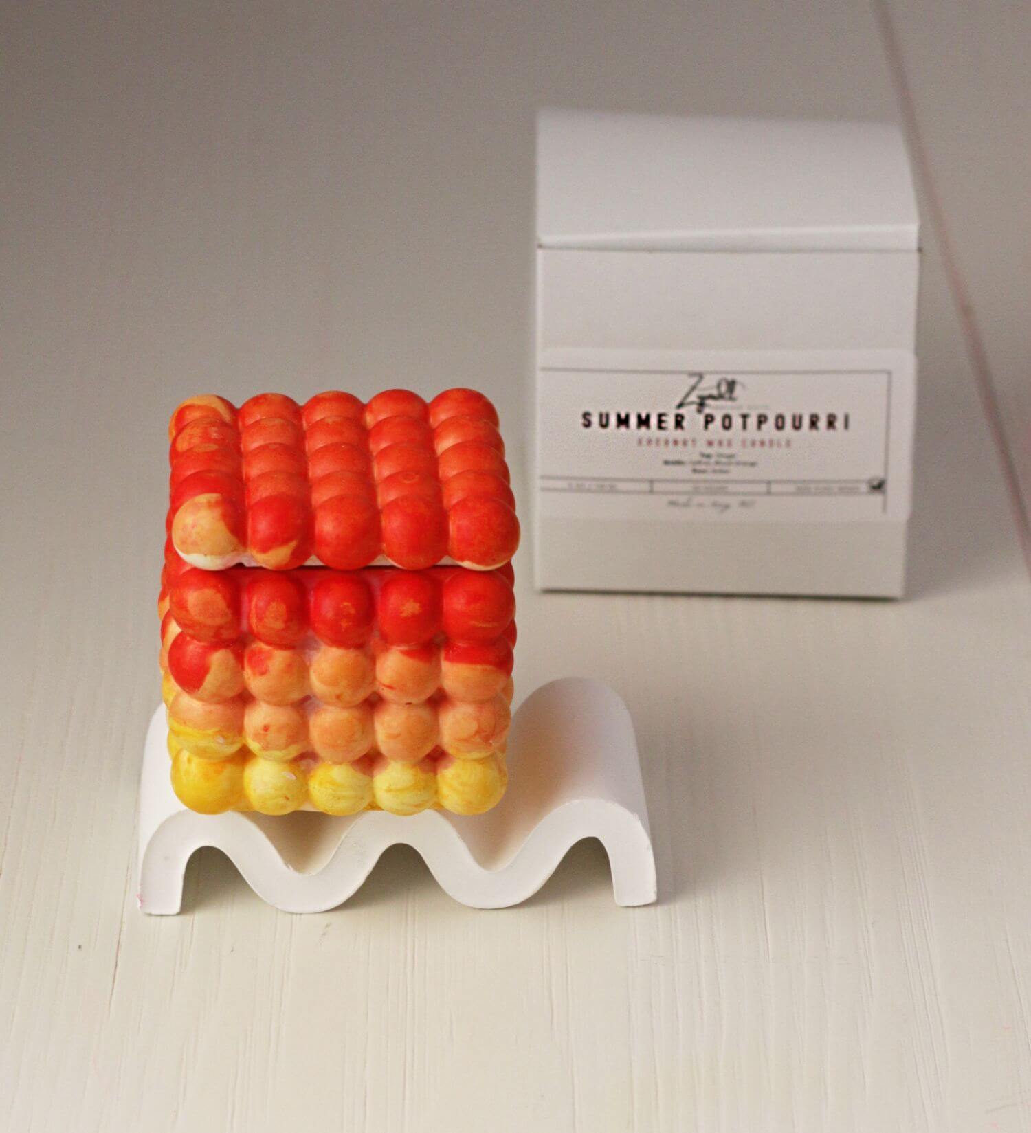 Summer Potpourri Candle | Blood orange and ginger candle 5 Summer scents